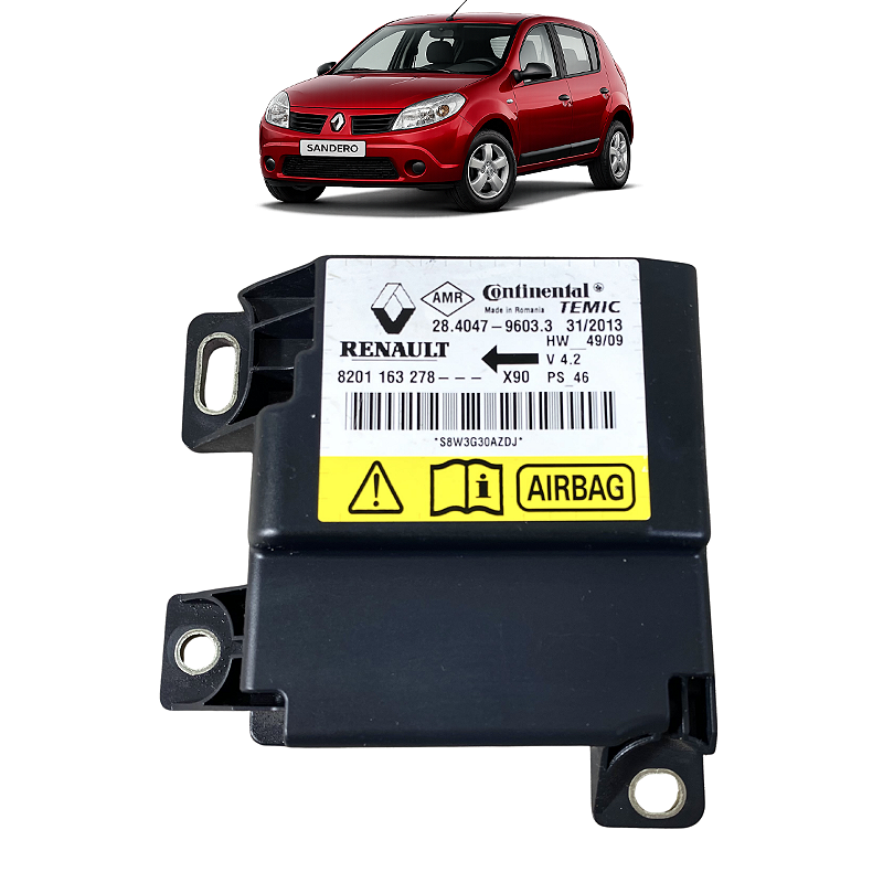 Módulo Airbag Acionado Renault Sandero 2002 2003 a 2014