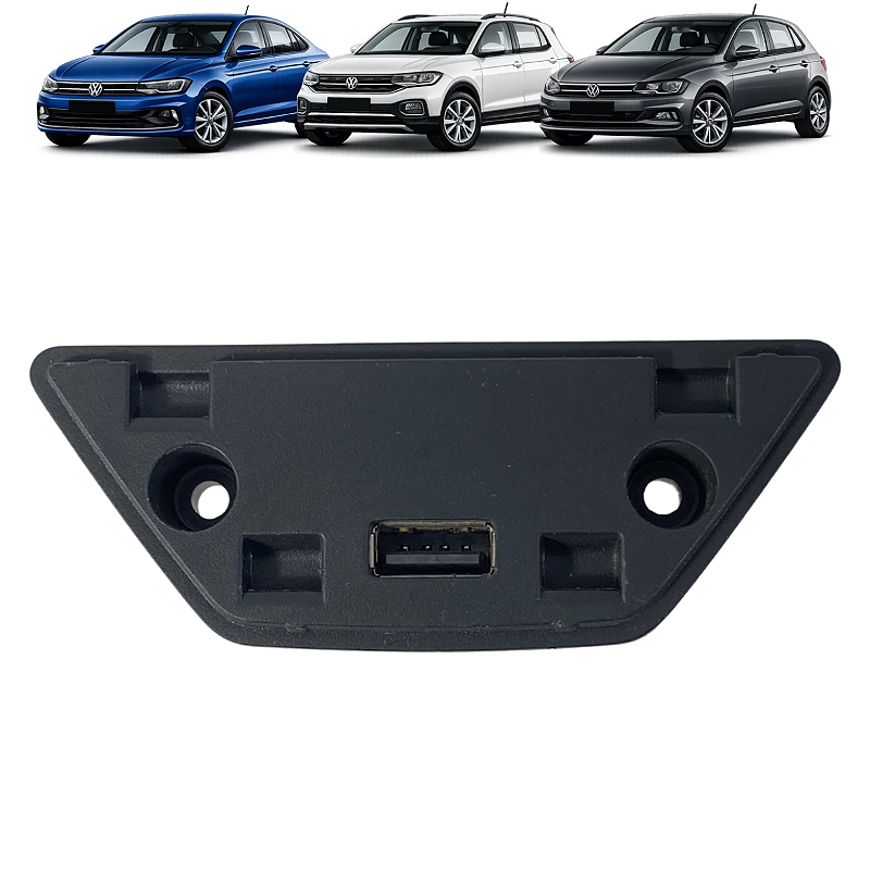 Conector Porta Usb Painel Vw T-Cross Polo Virtus Up 2020