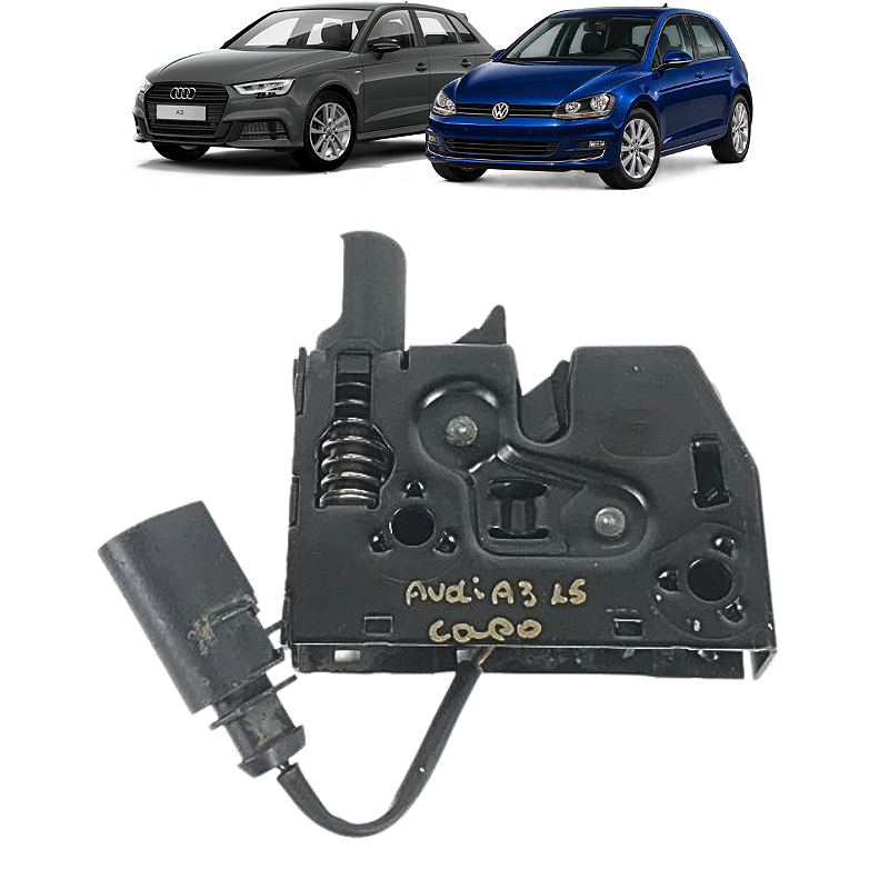 Fechadura Capô Audi A3 S3 Q3 Golf 2014 2015 2016 2017 a 2021
