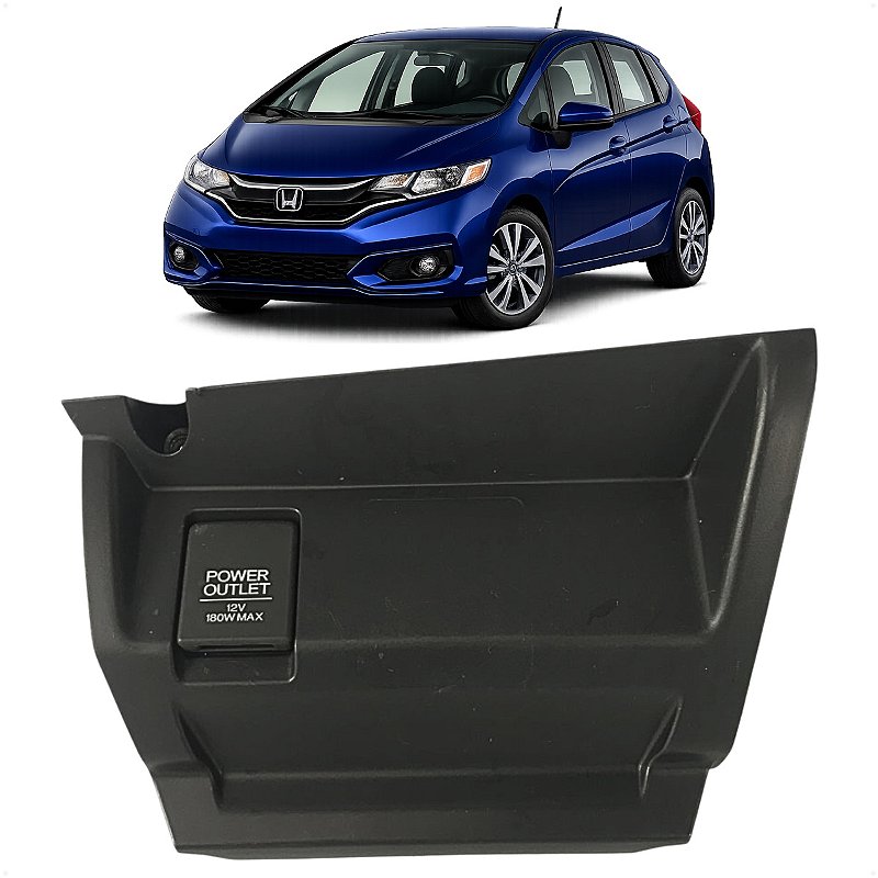 Moldura Tomada Usb 12V Honda Fit 2015 2016 2017 a 2020
