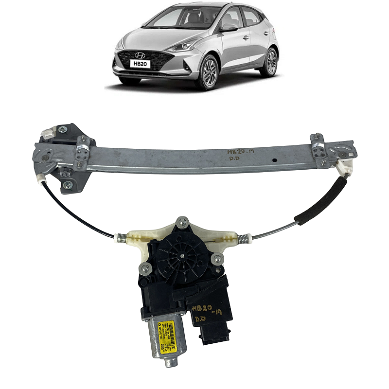 Máquina Vidro Dianteira Direita Hyundai HB20 2012 a 2019