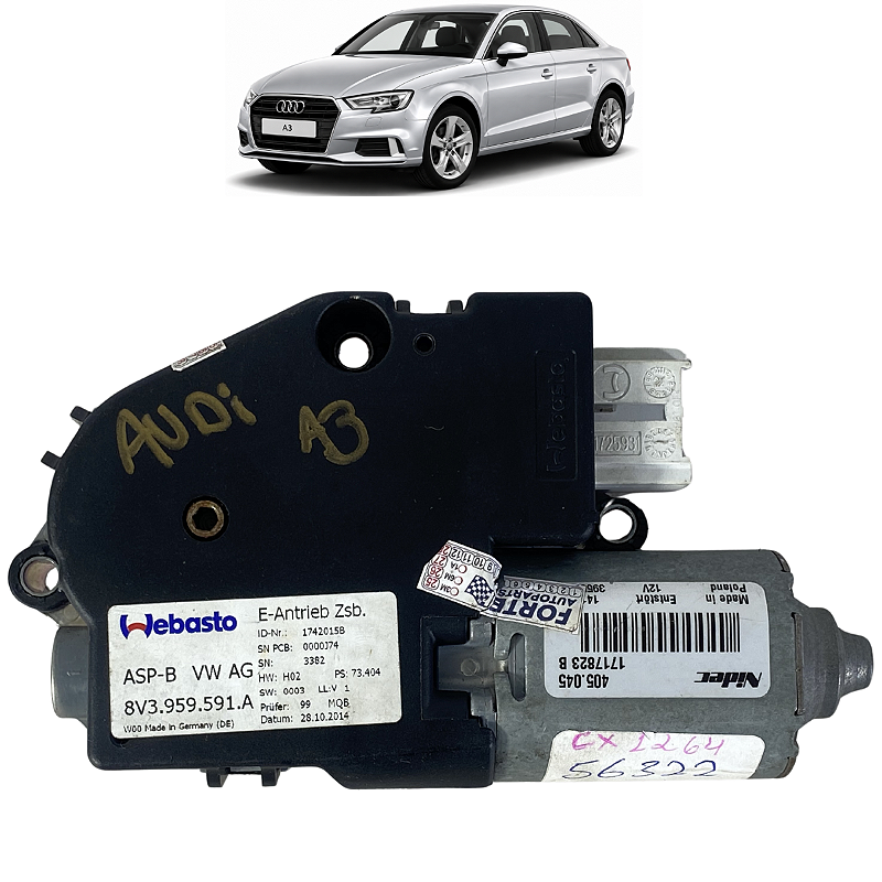 Motor Teto Solar Audi A3 S3 2014 2015 2016 2017  a 2020