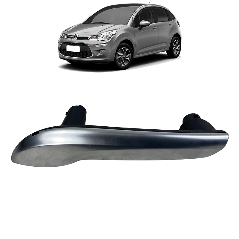 Puxador Porta Dianteira Esquerda Citroën C3 2013 a 2019