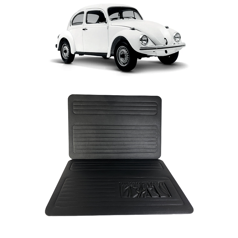 Kit Revestimento Porta Preto Fusca 1959 a 1977 C/Bolsa