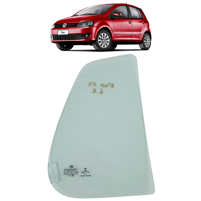 Vidro Fixo Traseiro Esquerdo VW Fox 2010 2011 2012 2013 2014