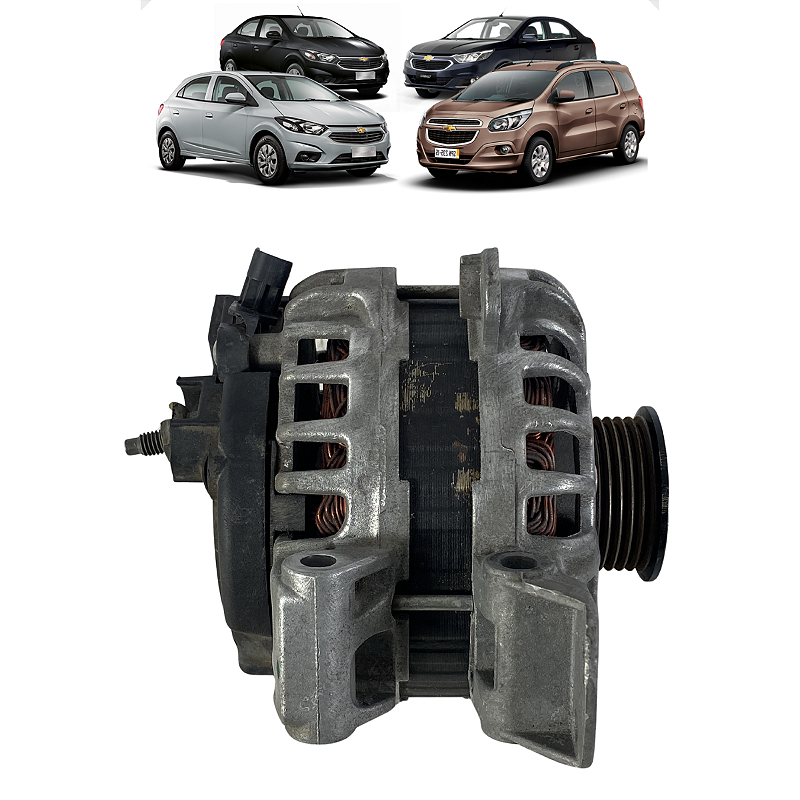 Alternador Spin Cobalt Onix Prisma 1.0 1.4 1.8 2017 a 2020 C/detalhe