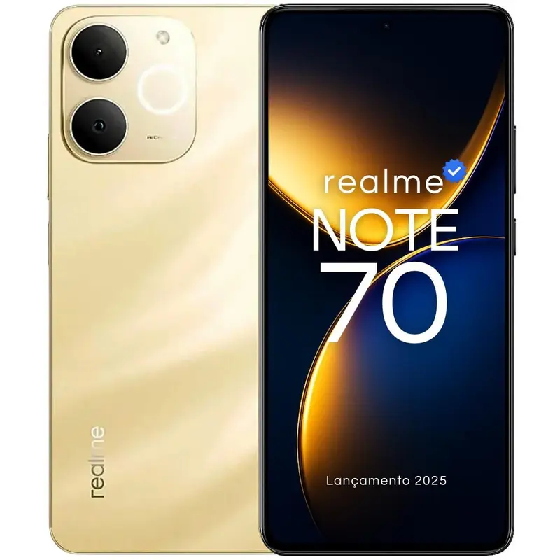 Celular Realme Note 70 8GB | 128GB DOURADO - Loja mene