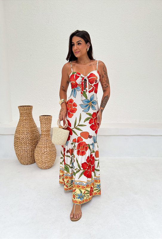 Vestido Flores Vibrantes