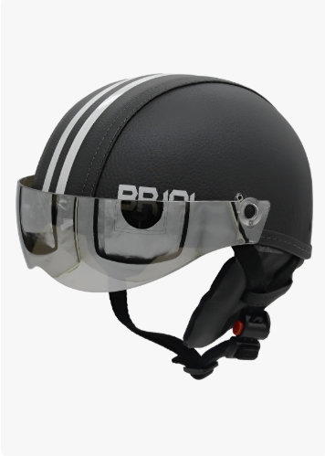 Capacete Bike Coquinho Scooter Elétrica Skate Patins Premium Viseira Silver