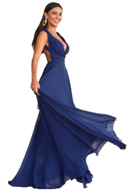 Vestido Azul Marinho - Longo de Festa Madrinha casamento infinity - Bella  Donna