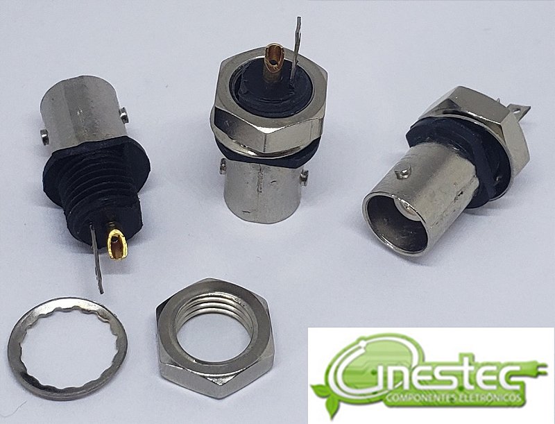 CONECTOR BNC FEMEA PARA PAINEL - WHINNER - CINESTEC