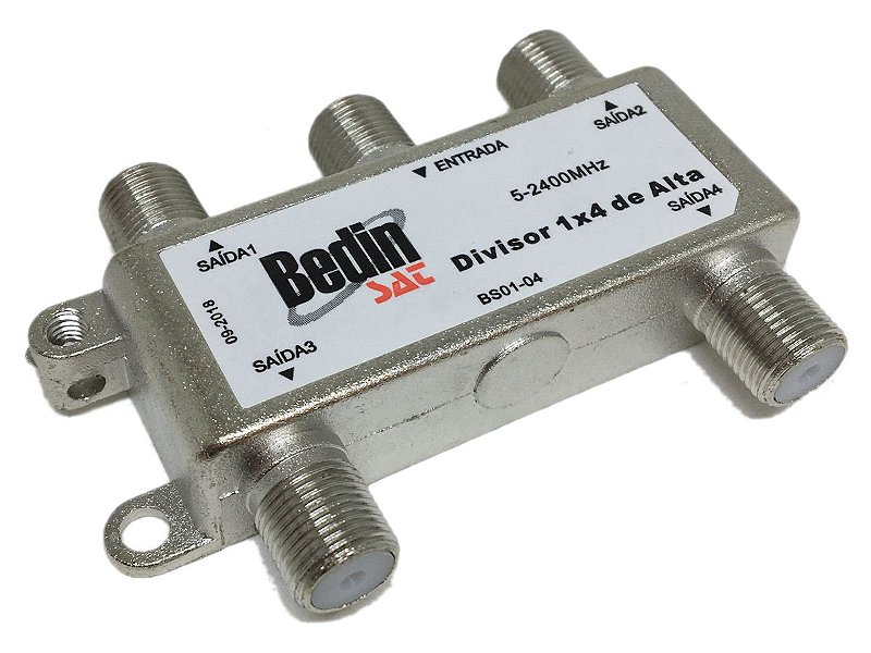 Chave Divisora de Alta Frequência 4x1 BedinSat - Usatel Import