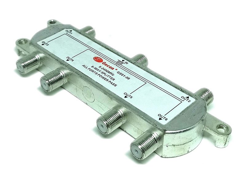 HIREX 1600CH 7段アンテナ Chave Divisora de Alta Frequência 5 - 2400 Mhz 6x1 Gecen - Usatel