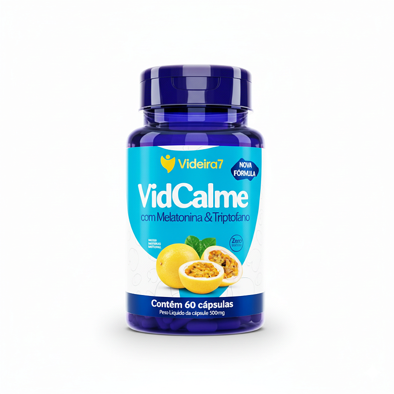 VidCalme Melatonina + Triptofano 60 Cápsulas | Relaxamento e Sono Videira7