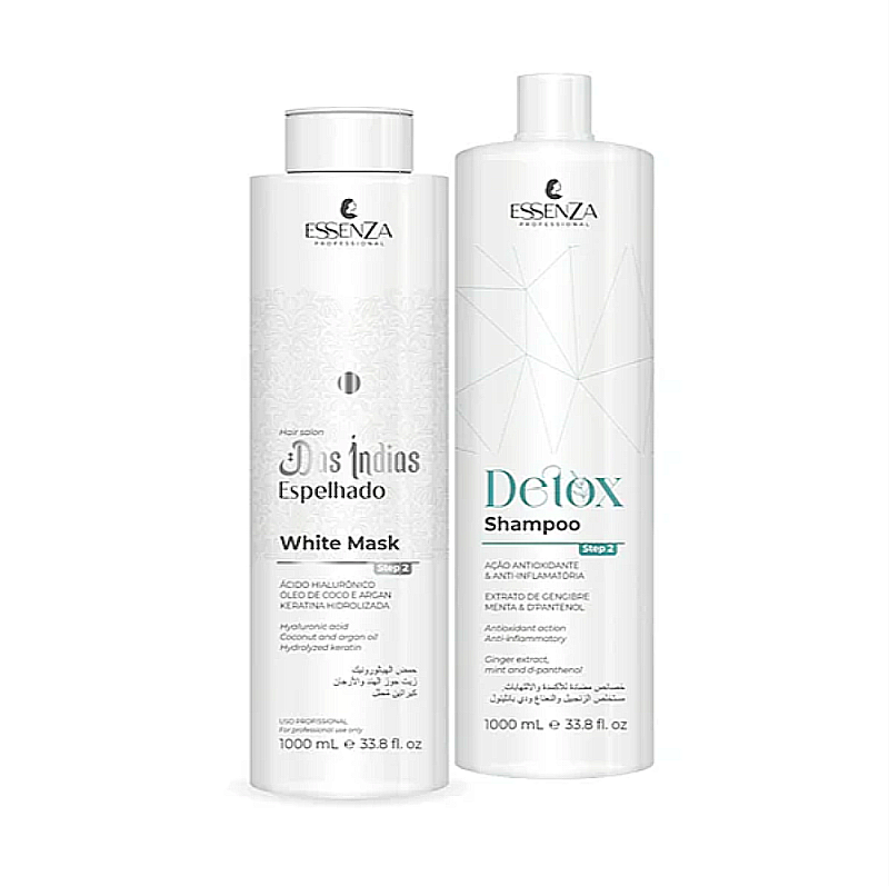 Essenza Kit Das Índias Espelhado White + Detox Shampoo - Nutrição