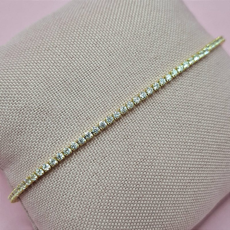 Pulseira Riviera Classic 2mm - Dourado