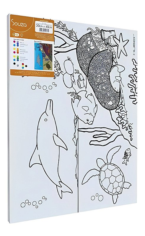Tela De Pintura Desenhada Riscada 30x40 Souza [F112] - Loja.seg.br