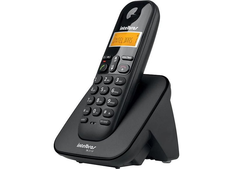 Telefone Sem Fio Intelbras Ts 2510 Preto - 3D Informática Franca