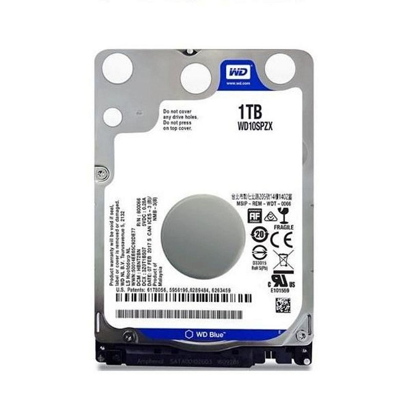 WD Blue SA510 1TB SATA SSD 2.5インチ SSD WD Blue SA510, M.2 2280, SATA III, 1TB, Leitura 560MBs e