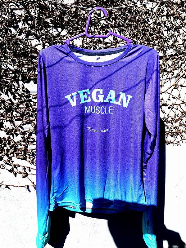 Camiseta manga longa corta vento Vegan Muscle dry fit