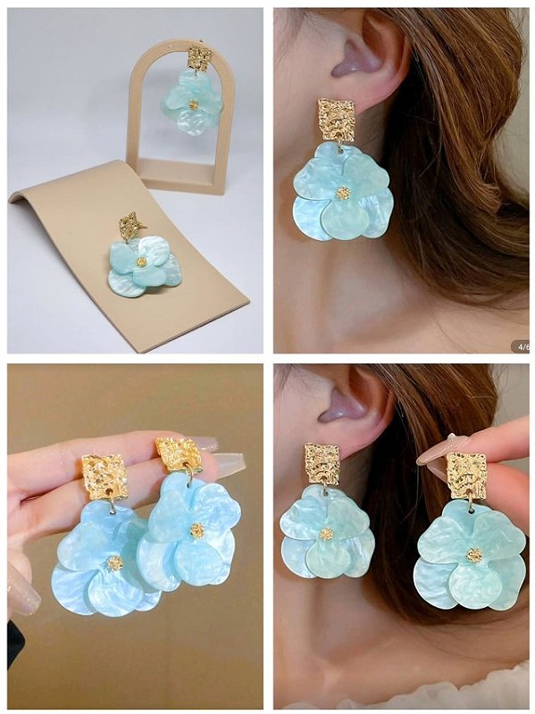 Brinco Beatriz Floral | Colorido Elegante