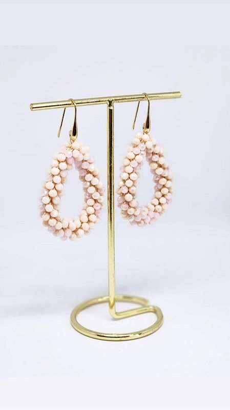 Brinco Gota Miçanca Rosa Claro