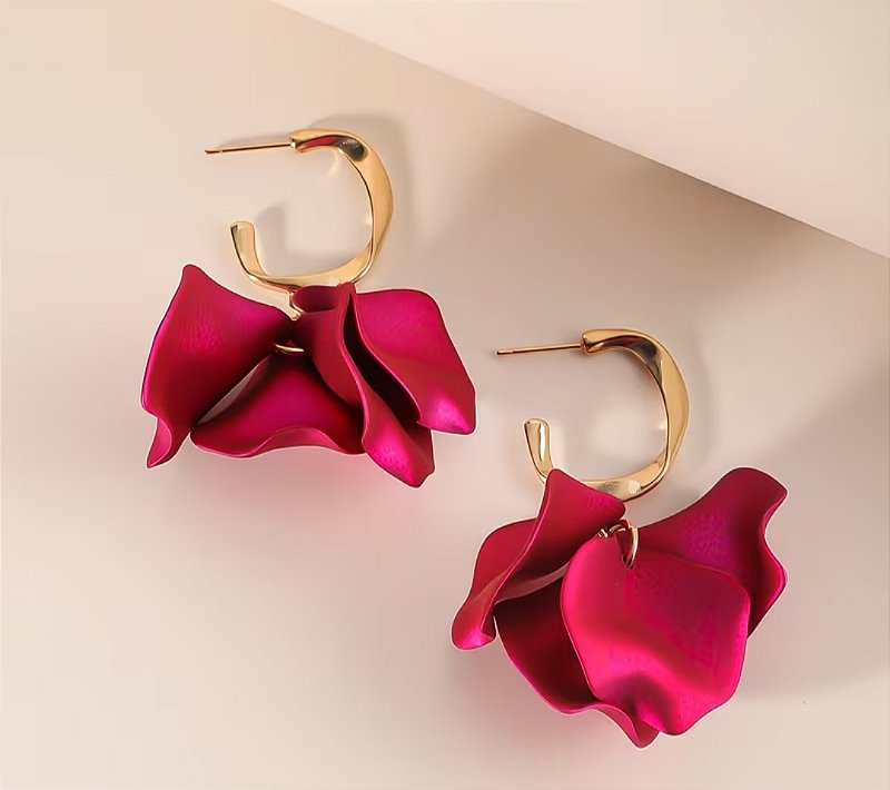 Brinco Dahlia | Pink e Dourado