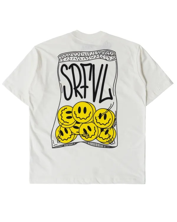 Camiseta Surfavel Oversized Happy Ziplock (Off White)