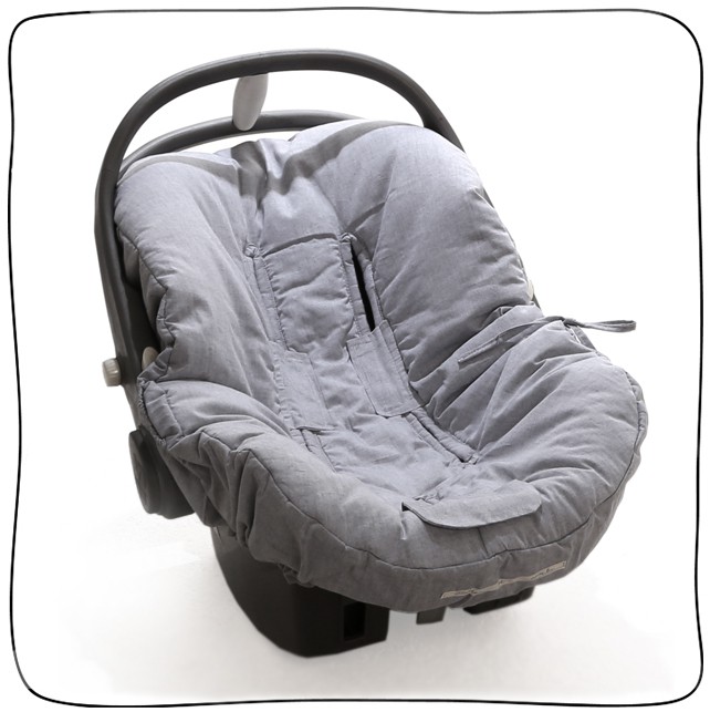 Protetor de Bebê Conforto + Protetor de Cinto - Cinza Mescla