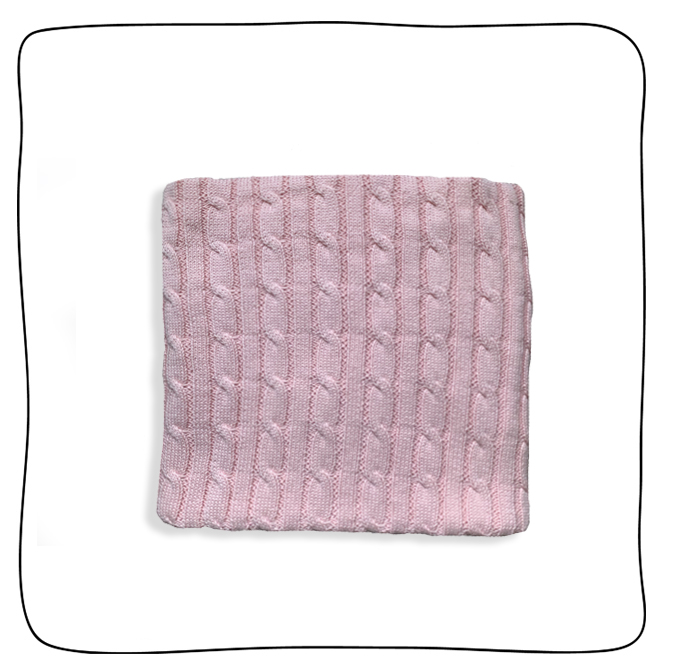 Manta Tricot Rosa