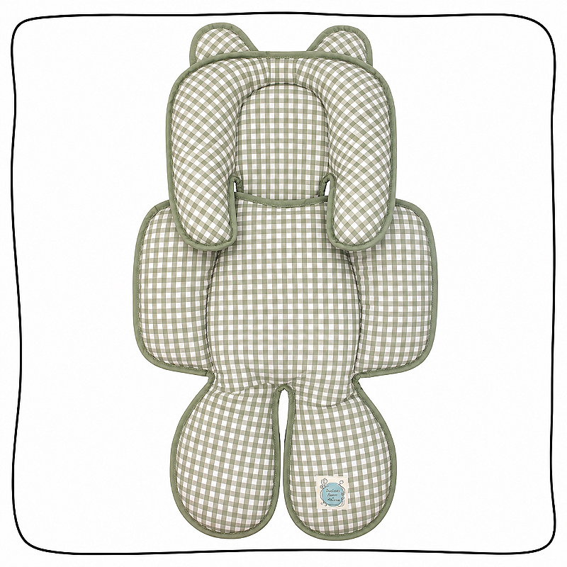 Redutor de Bebê Conforto e Carrinho - Xadrez Vichy Verde