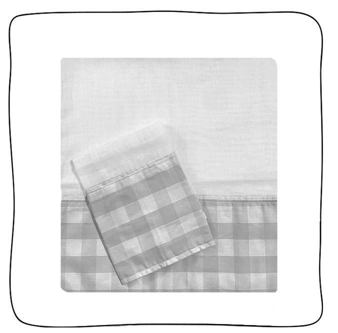 Kit Fraldinhas (Boca + Ombro) - Xadrez Cinza