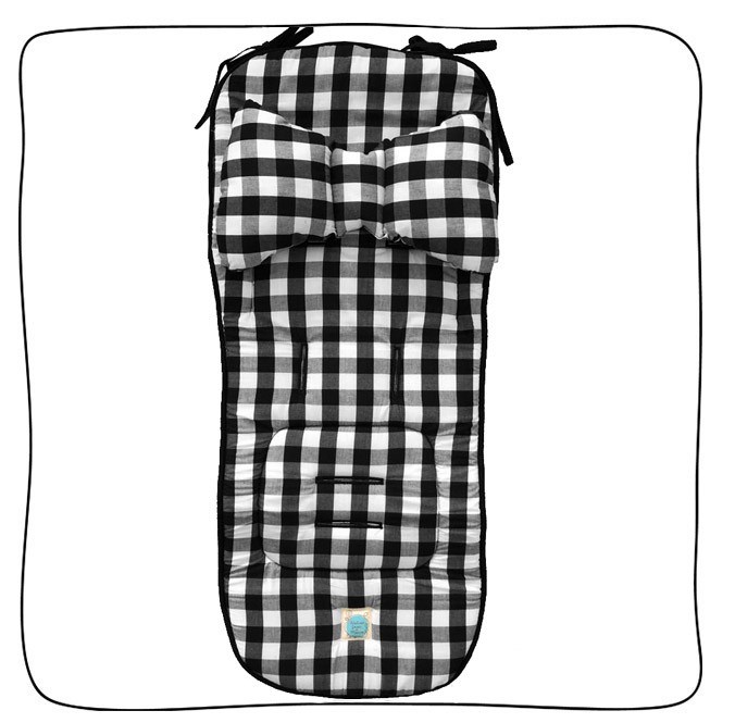 Protetor de Carrinho II Viés + Almofada - Xadrez PB