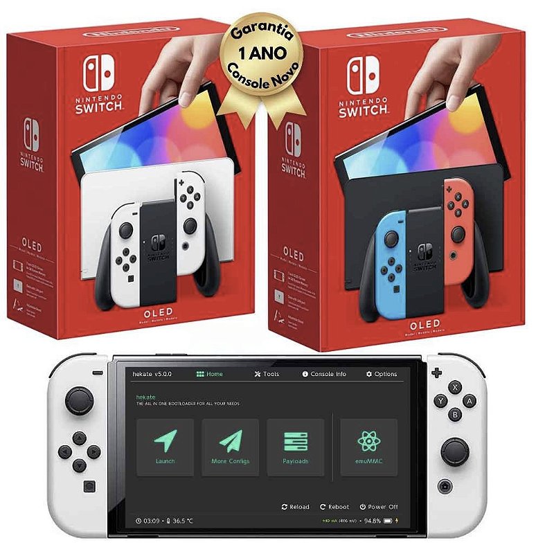 Nintendo Switch 対策機　128gb Nintendo Switch Oled 128GB | Desbloqueado | Novo - Pece Games