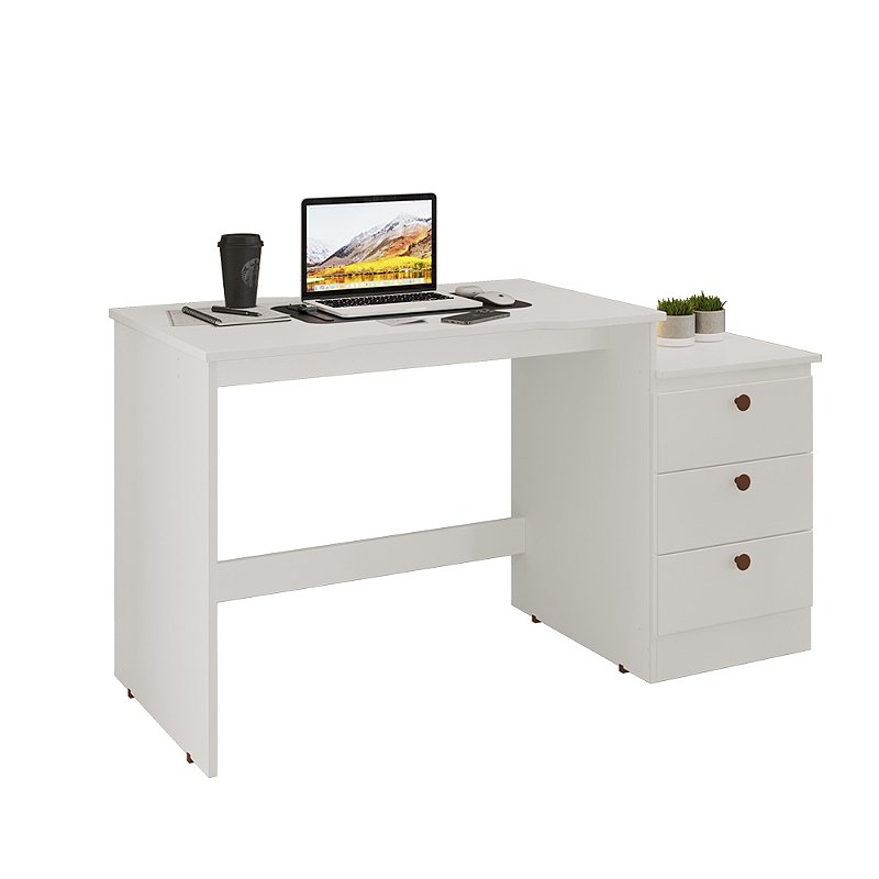 Escrivaninha Office - Branco/Branco