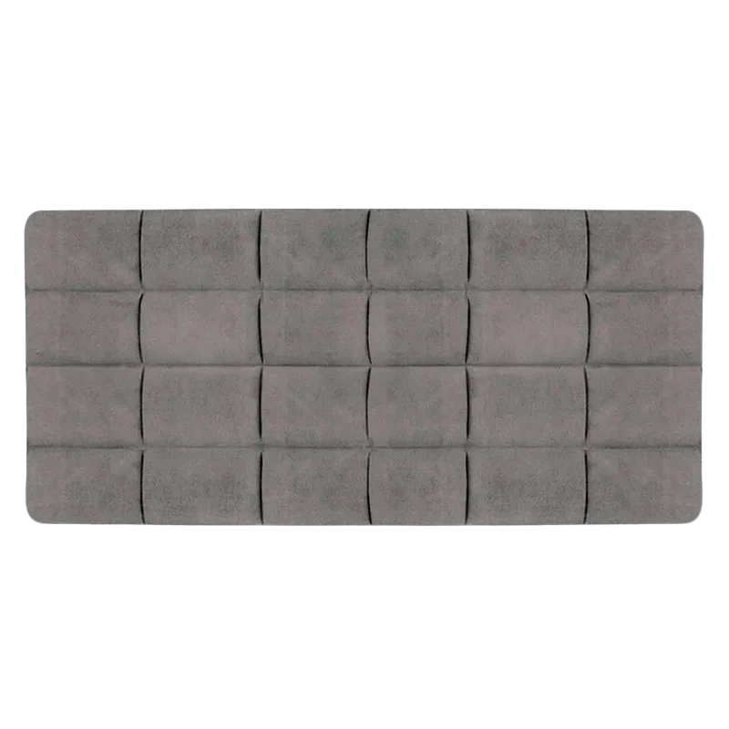 Cabeceira Box Bronze Casal Tec.Del Cinza
