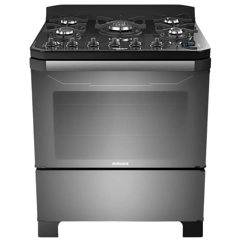 FOGAO ITAMASTER 5 BOCAS DIG REFLECTA - PRETO