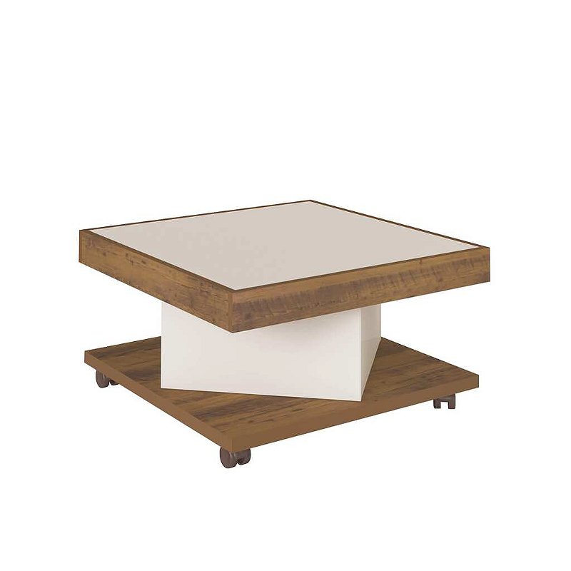 Mesa De Centro Saara Cor Pinho Off White