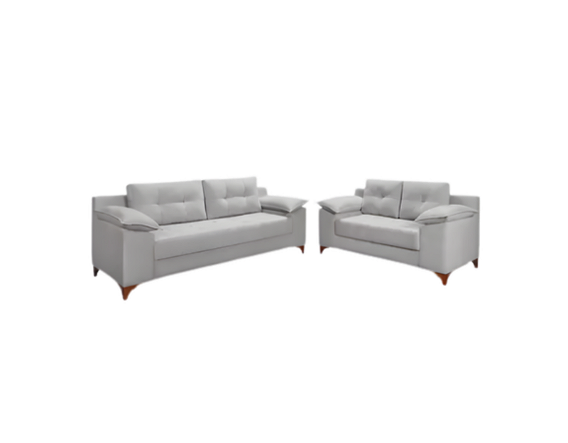 Conjunto Estofado Ibiza 2 E 3 Lugares - Prata A206