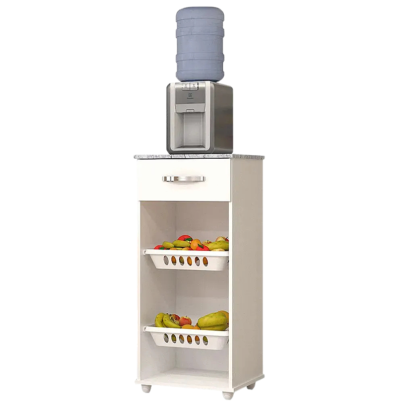 Fruteira Crystal Branco/Camel