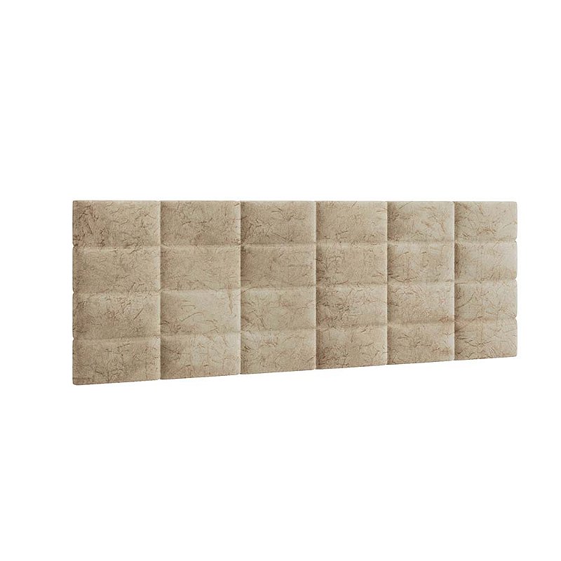 Cabeceira Box Bronze Casal - Tecido Castor