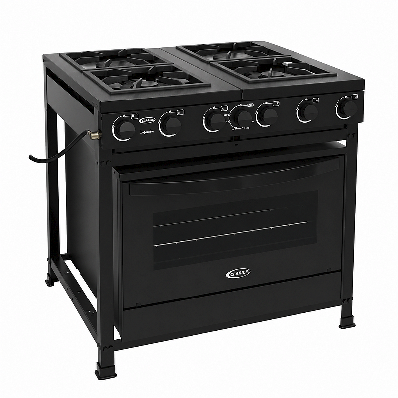 Fogão Semi Industrial Imperador 4Q c/ Forno 84L – Preto