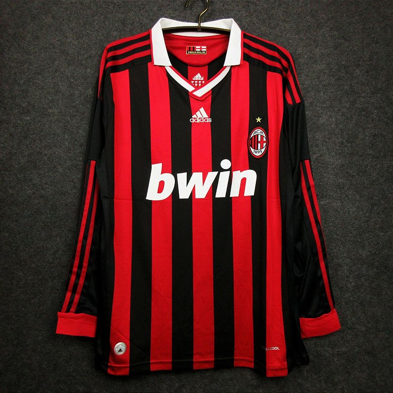 Camisa Milan 2009-2010 (Home-Uniforme 1) - Manga Longa