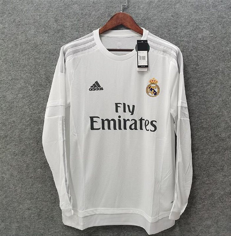 camisa manga longa real madrid 2017