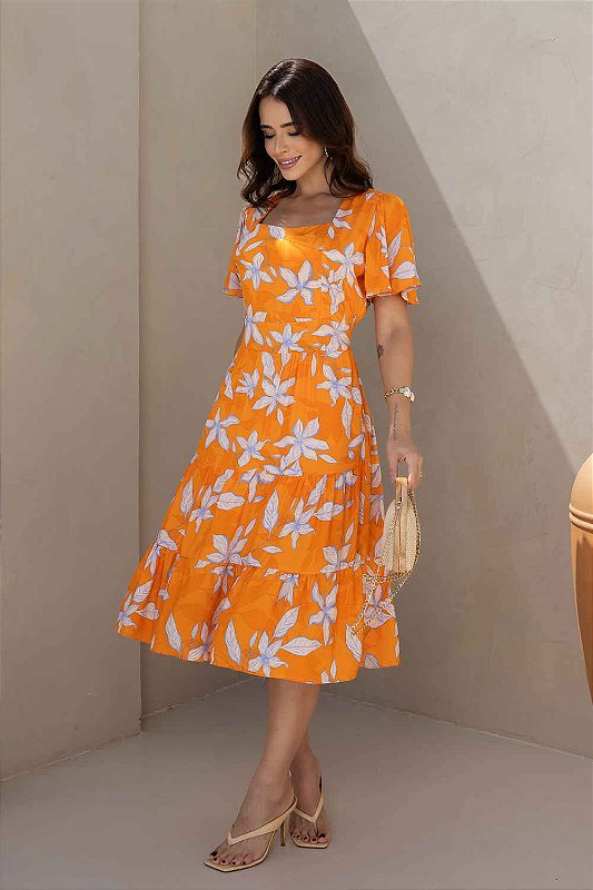 Vestido Solar Midi Três Marias em Viscolinho