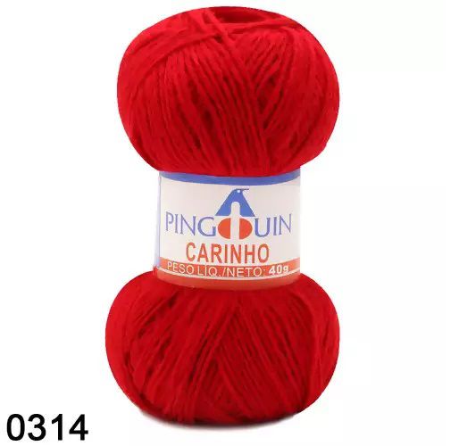 FIO PINGOUIN CARINHO COR 314 TOMATE 40 G - Viva Art Armarinhos