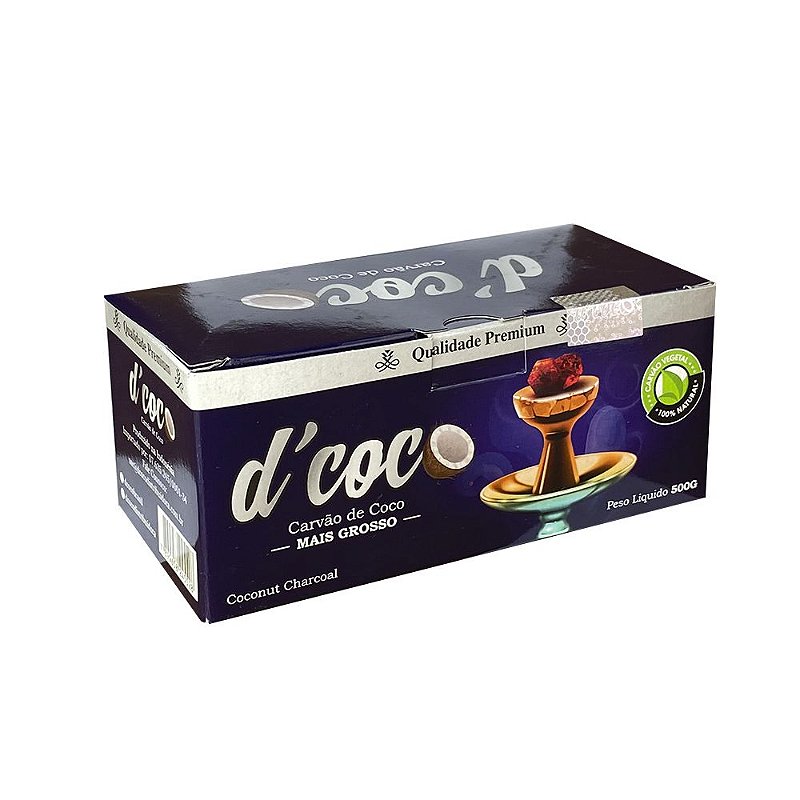 Carvão D'Coco 500g - Zagabria Hookah - Narguile, Arguile, Shisha