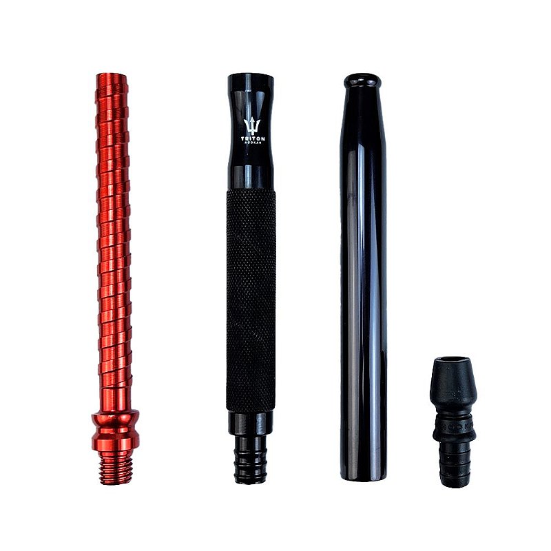 Piteira Triton X Handle - Preto/Vermelho - Zagabria Hookah