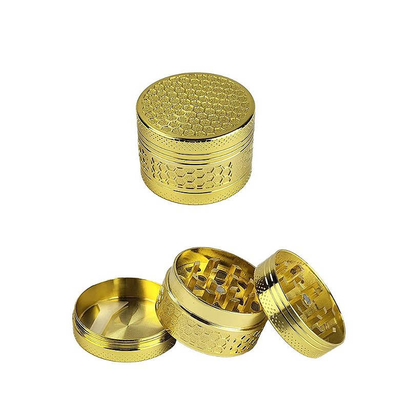 Dichavador De Metal DK Honey Gold 3F Pequeno - Zagabria Hookah