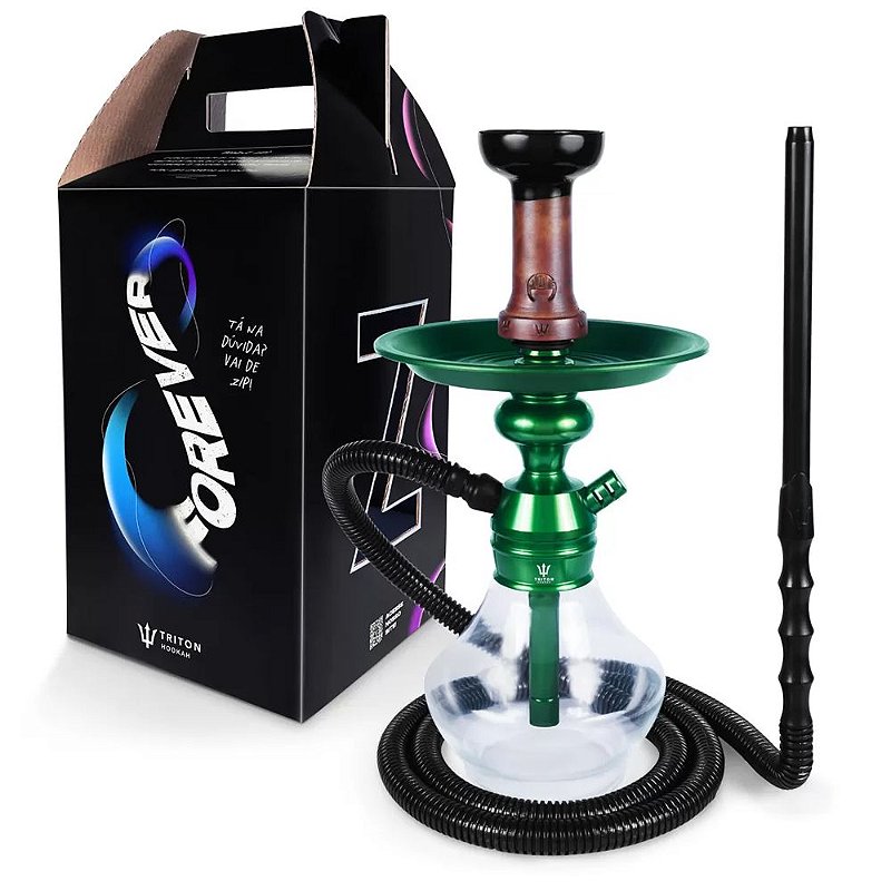 ★TRITONGATHE★ Narguile Completo Triton Forever - Verde - Zagabria Hookah